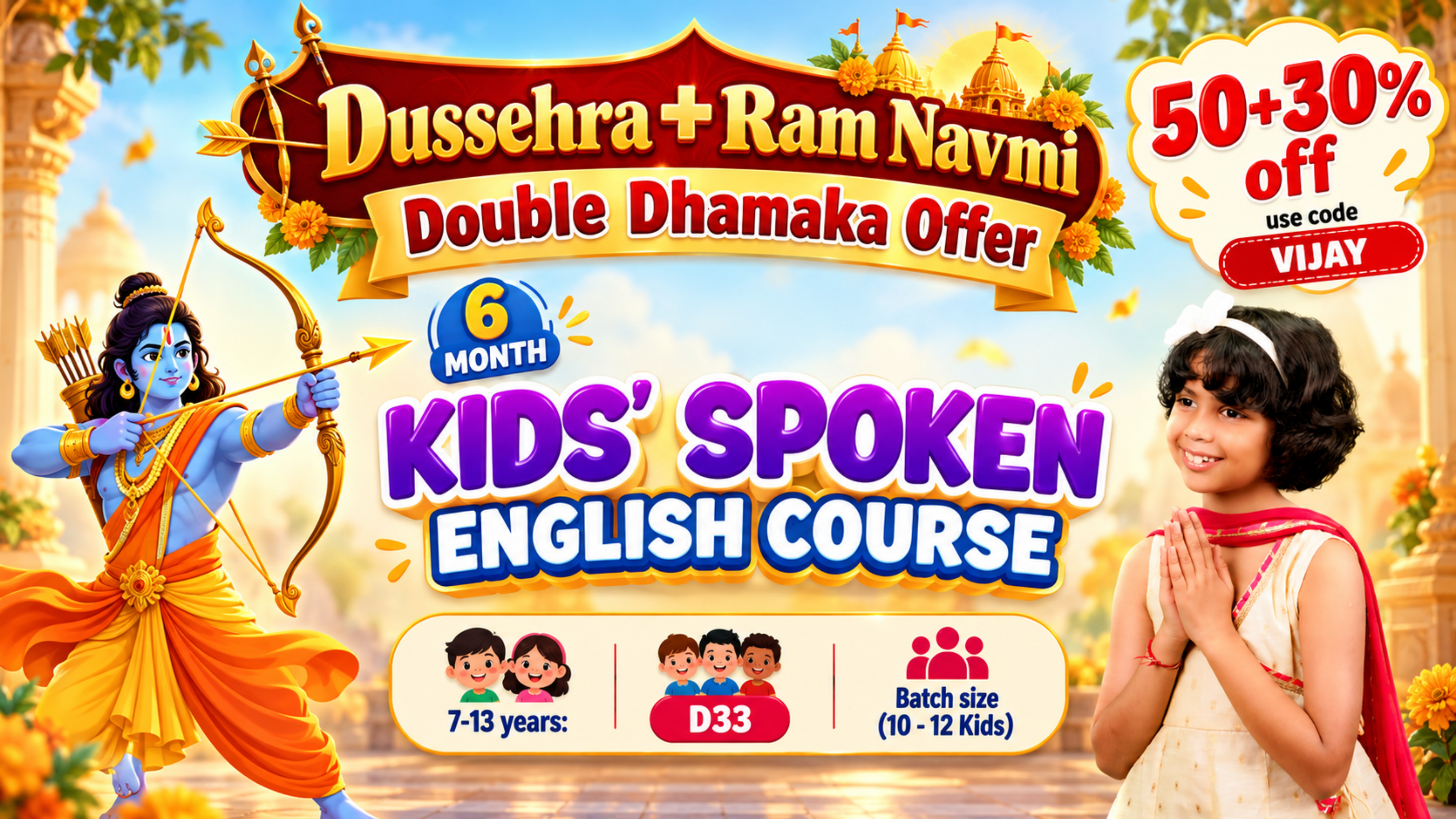 Kids English Mastery ~ (D33: Age 8-12) ~ 6-Month Program