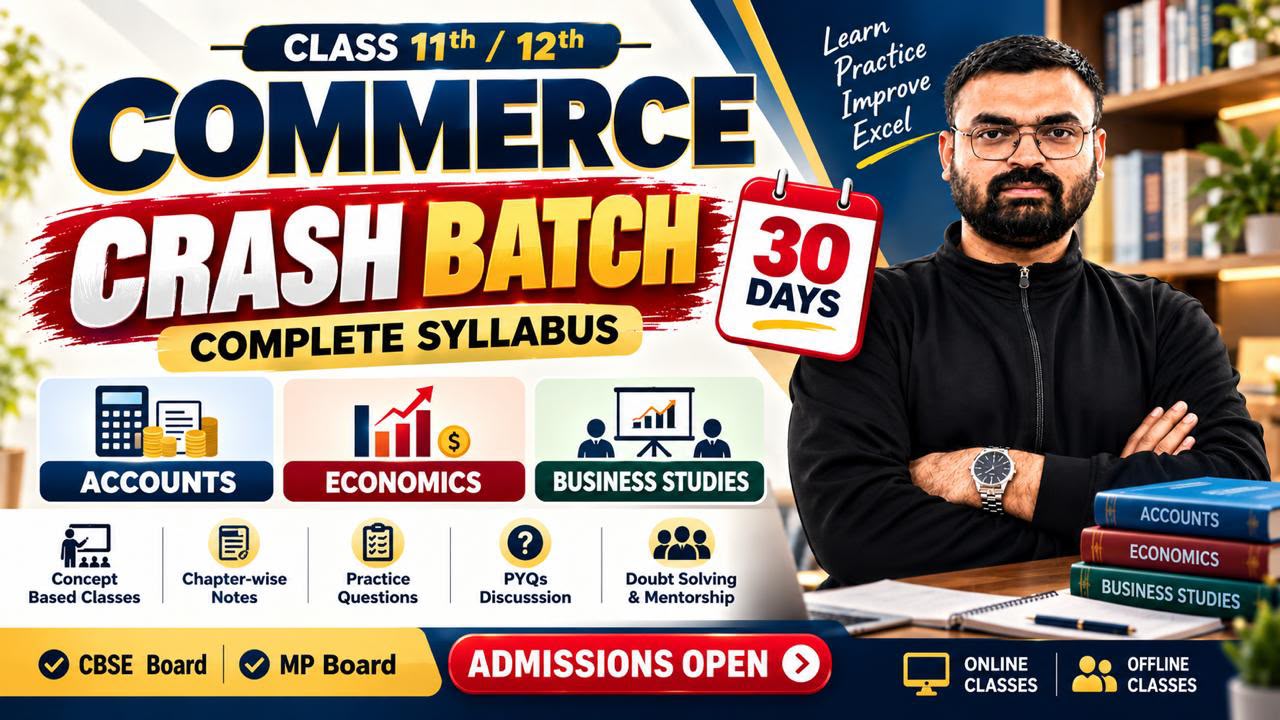 12TH CRASH BATCH - CBSE & MP BOARD (ONLINE)