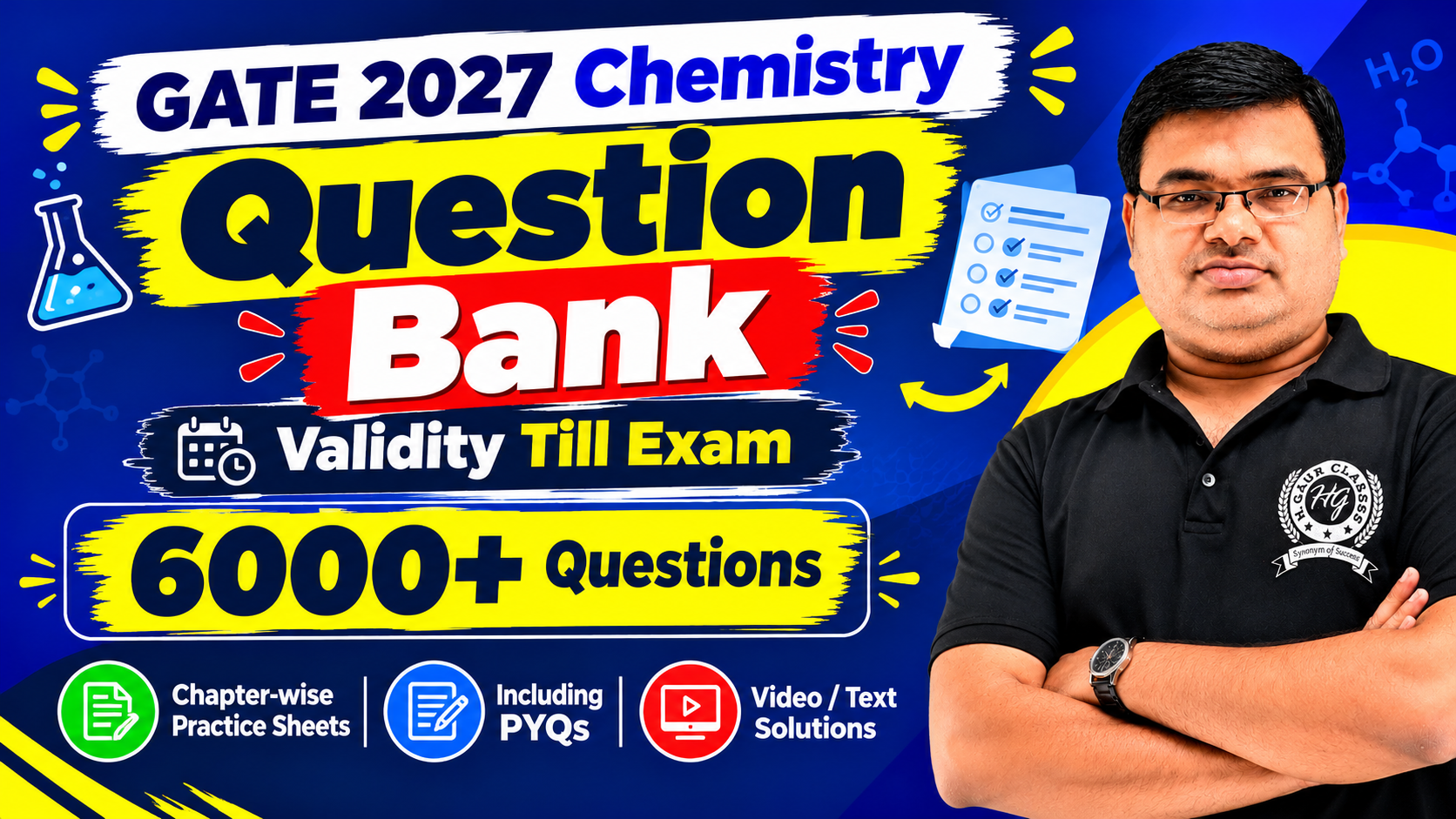 Question Bank Complete Chemistry GATE 2027 Exam
