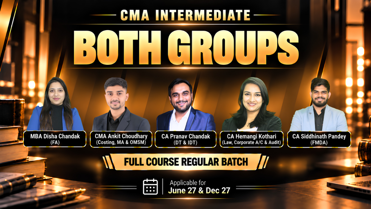 Both Groups - All Subjects | CMA Inter | Pranav Chandak Academy 
