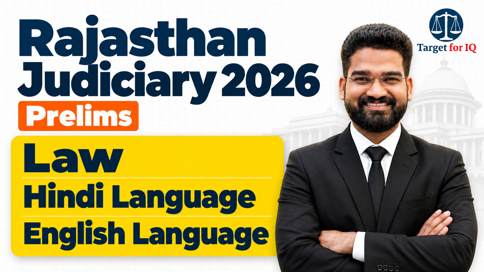 🟢Prelims Batch | Law + Hindi + English Lanuguge | RJS 2026