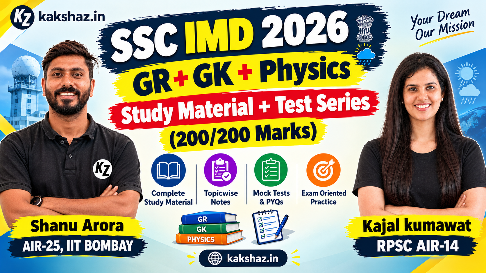 SSC IMD Physics + GR : Study Material & Test  Series ( Valid till Paper-2 physics) 