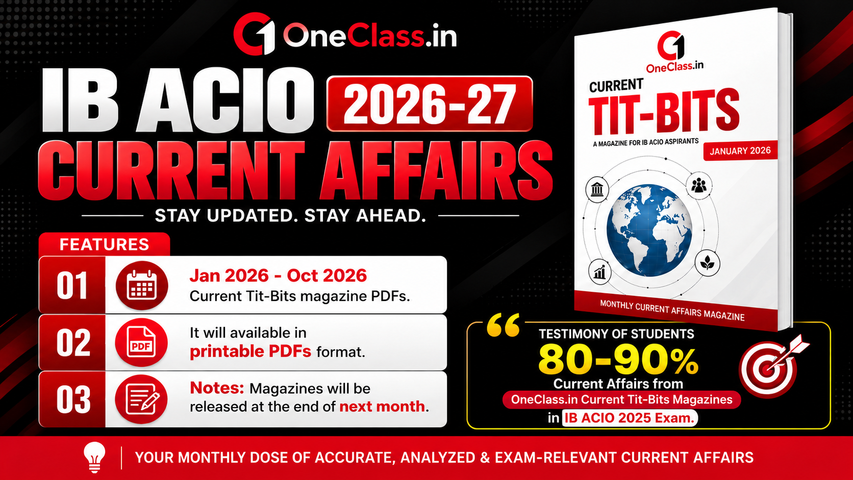 IB ACIO 2026-27 Current Affairs
