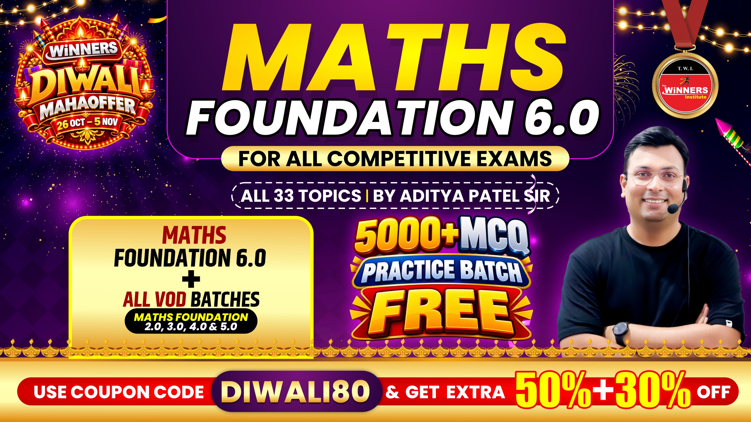 Maths Foundation 6.0 VOD+LIVE Online Course (FND-MFVL0126)