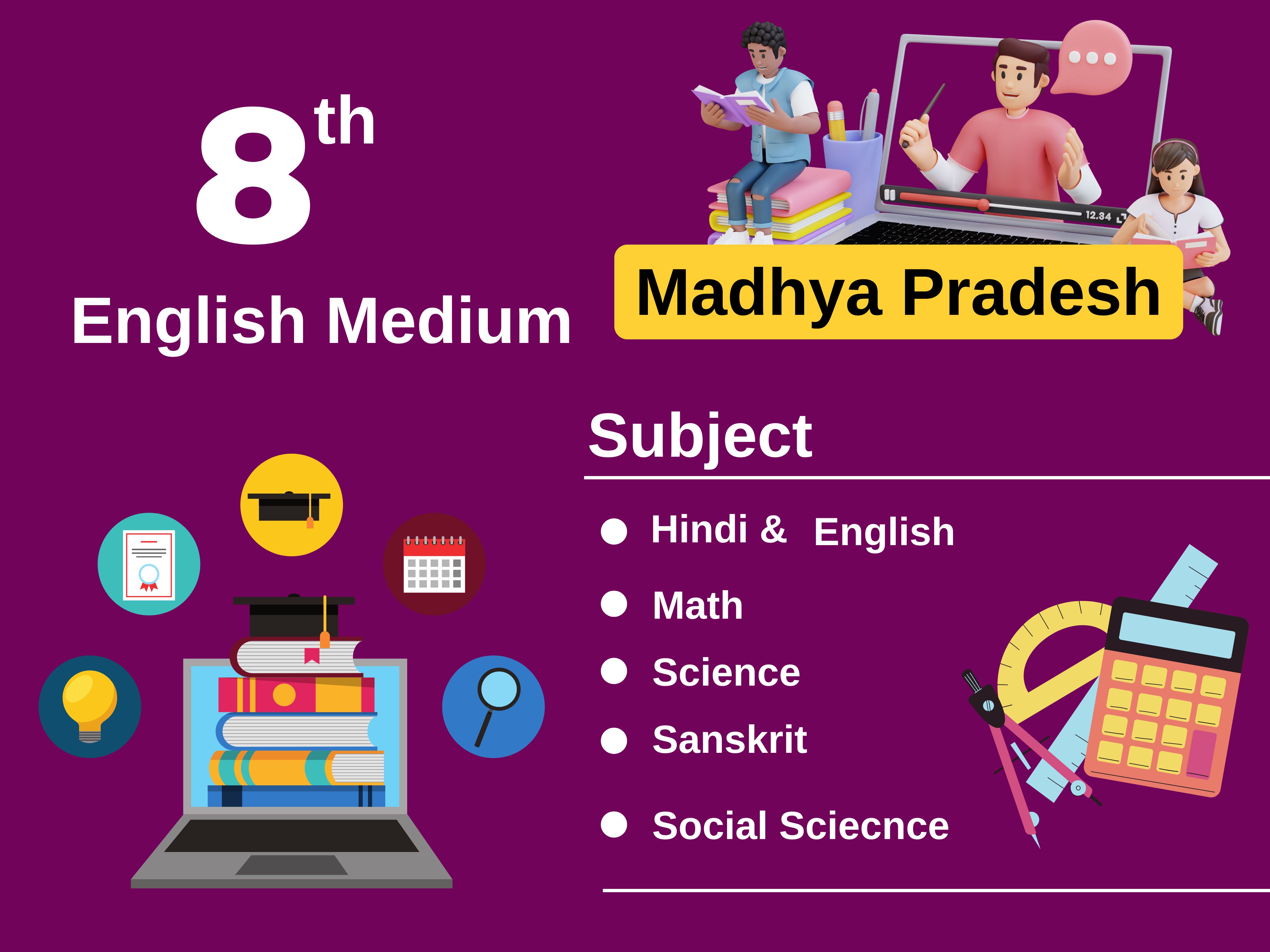 Class - 8 English Medium (M.P.)