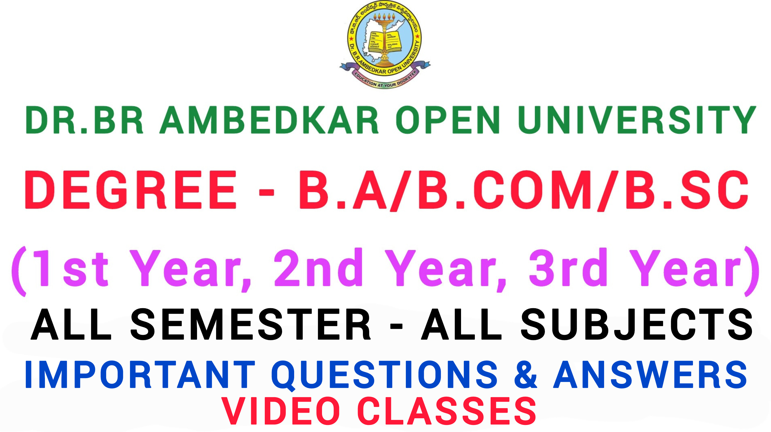 DR.BR AMBEDKAR OPEN UNIVERSITY 