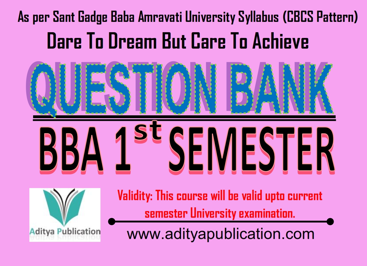 BBA 1st Semester Question Bank QB BBA1