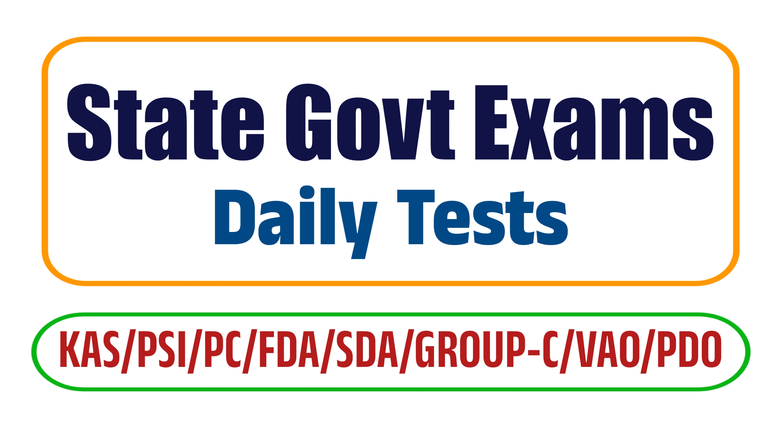 State Govt Exams - Daily Tests
