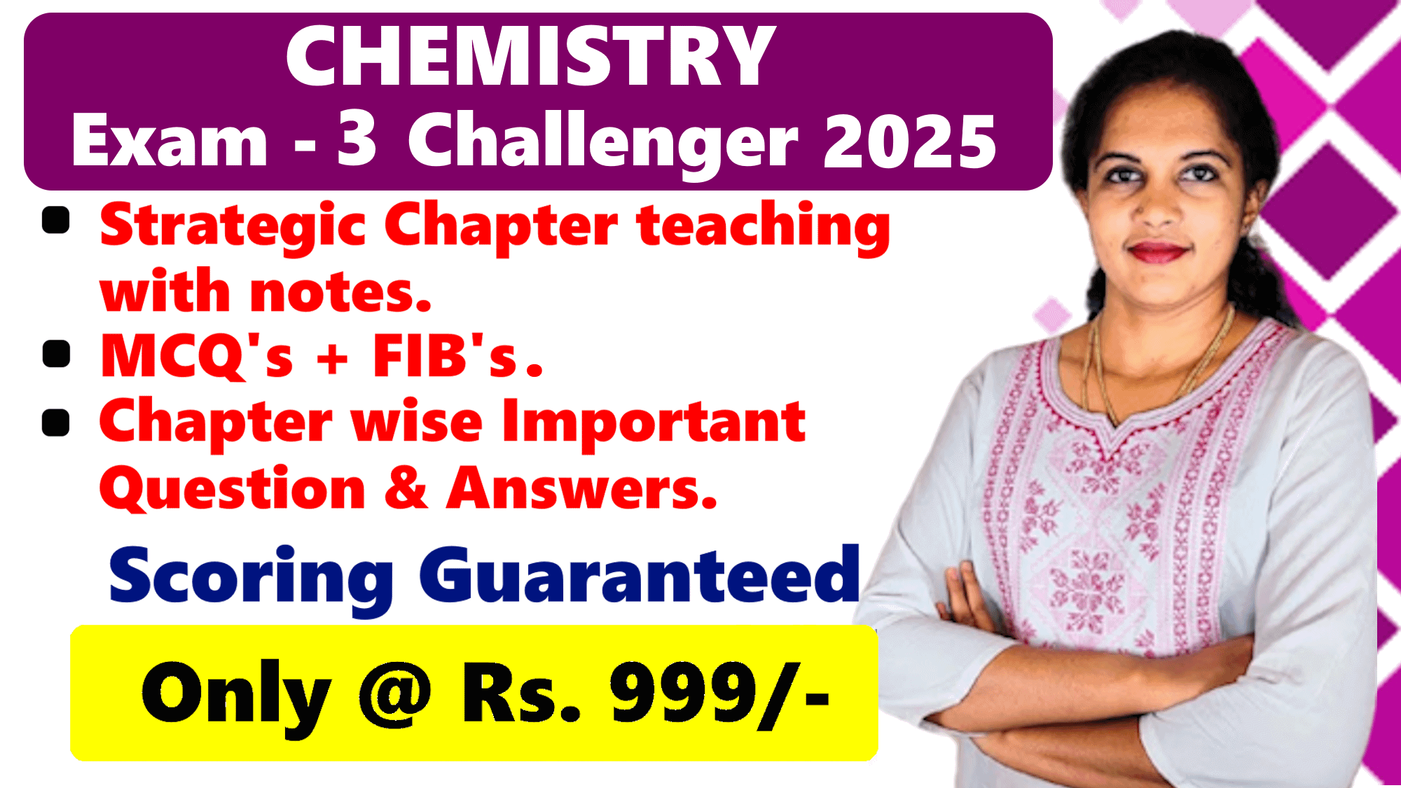 Chemistry EXAM 3 Challengers 2025
