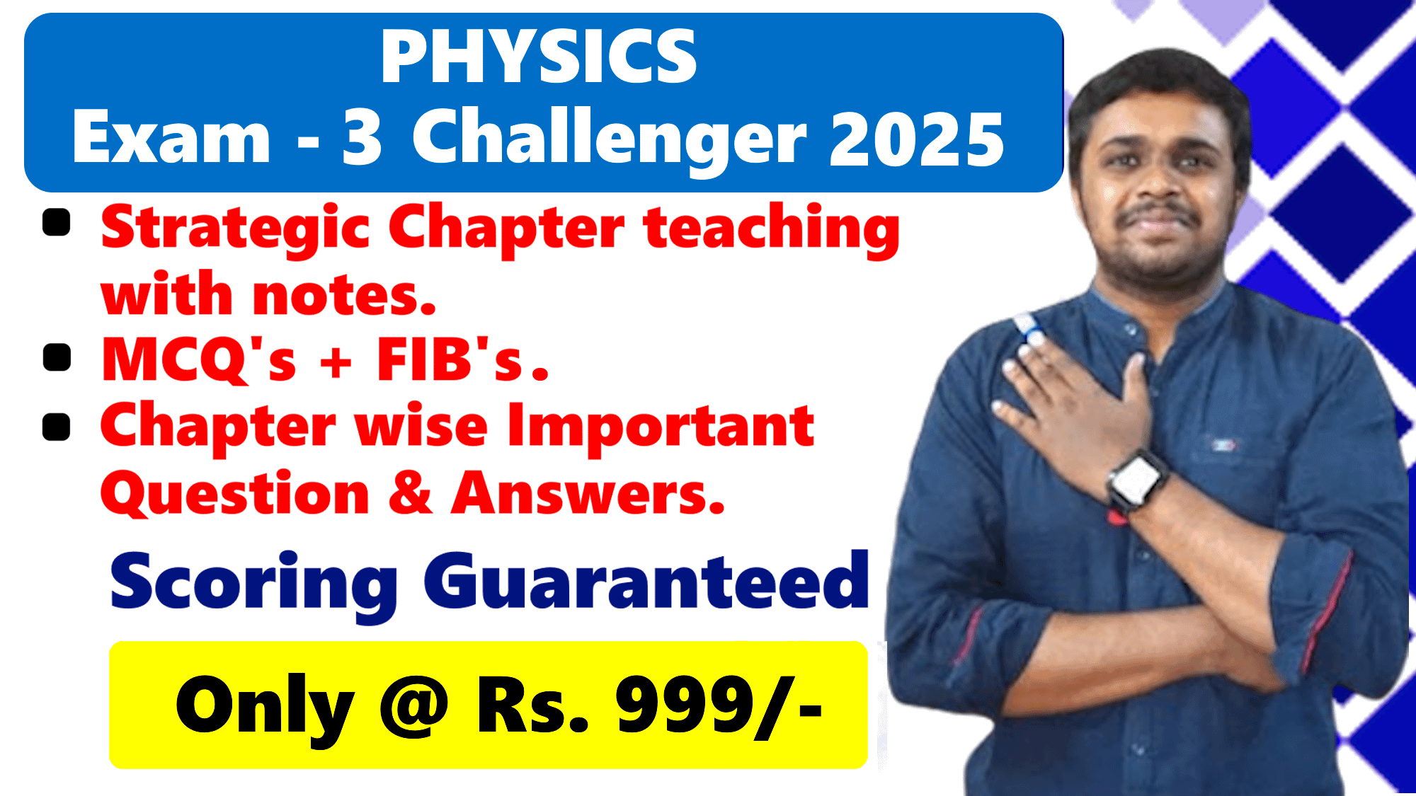 Physics EXAM 3 Challengers 2025