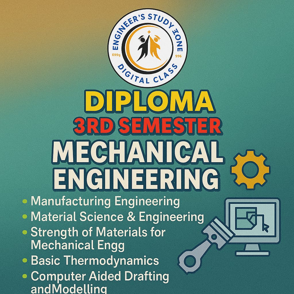 DIPLOMA 3RD SEMESTER MECHANICAL ENGG.