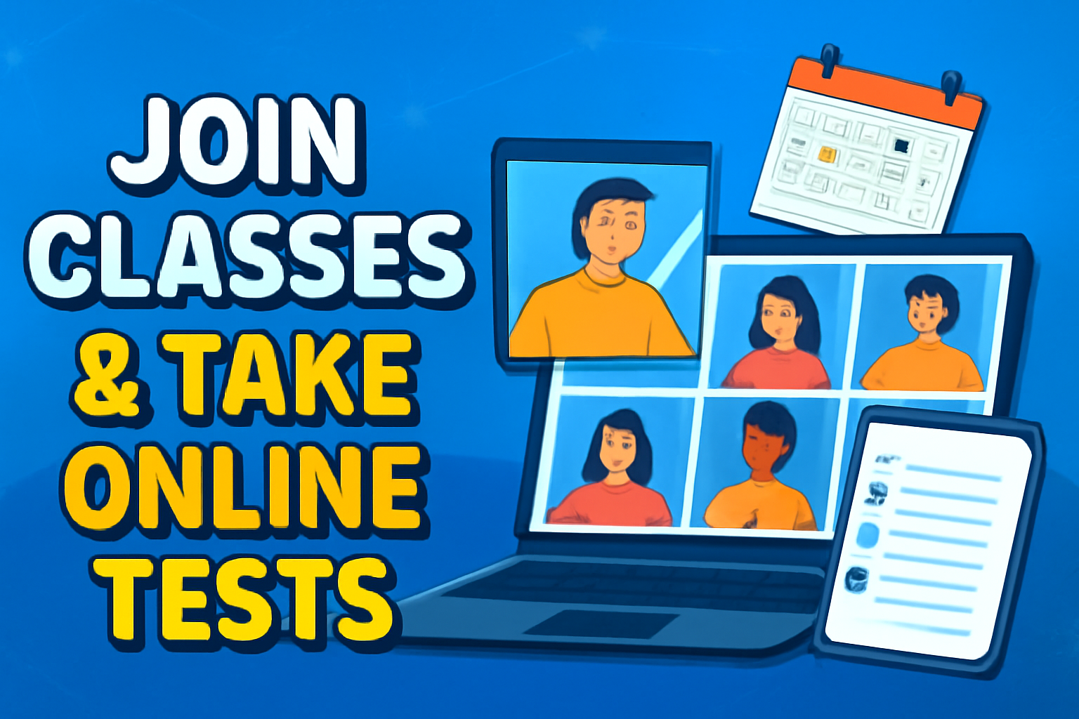how to join class & participate in test