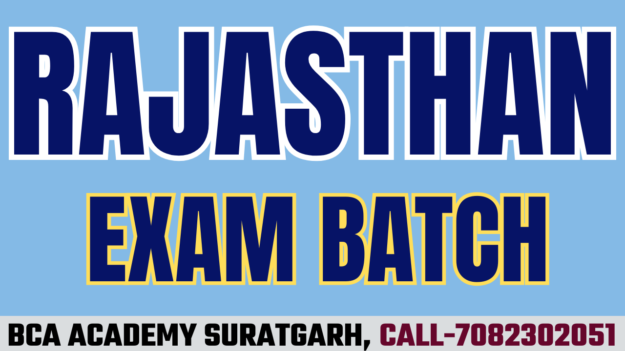 RAJASTHAN EXAM COURES