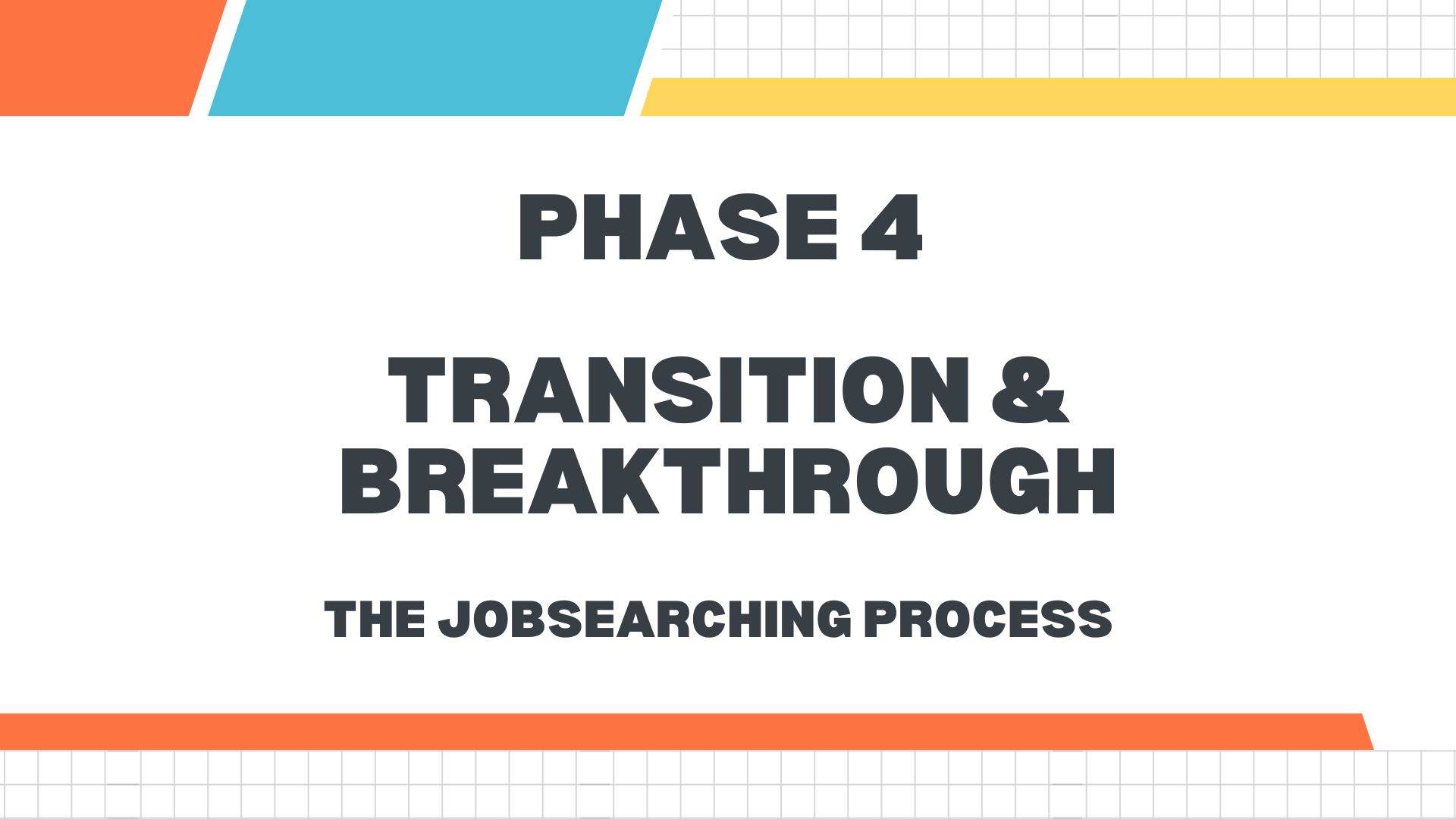 PHASE 4 : TRANSITION & BREAKTHROUGH (LIVE)