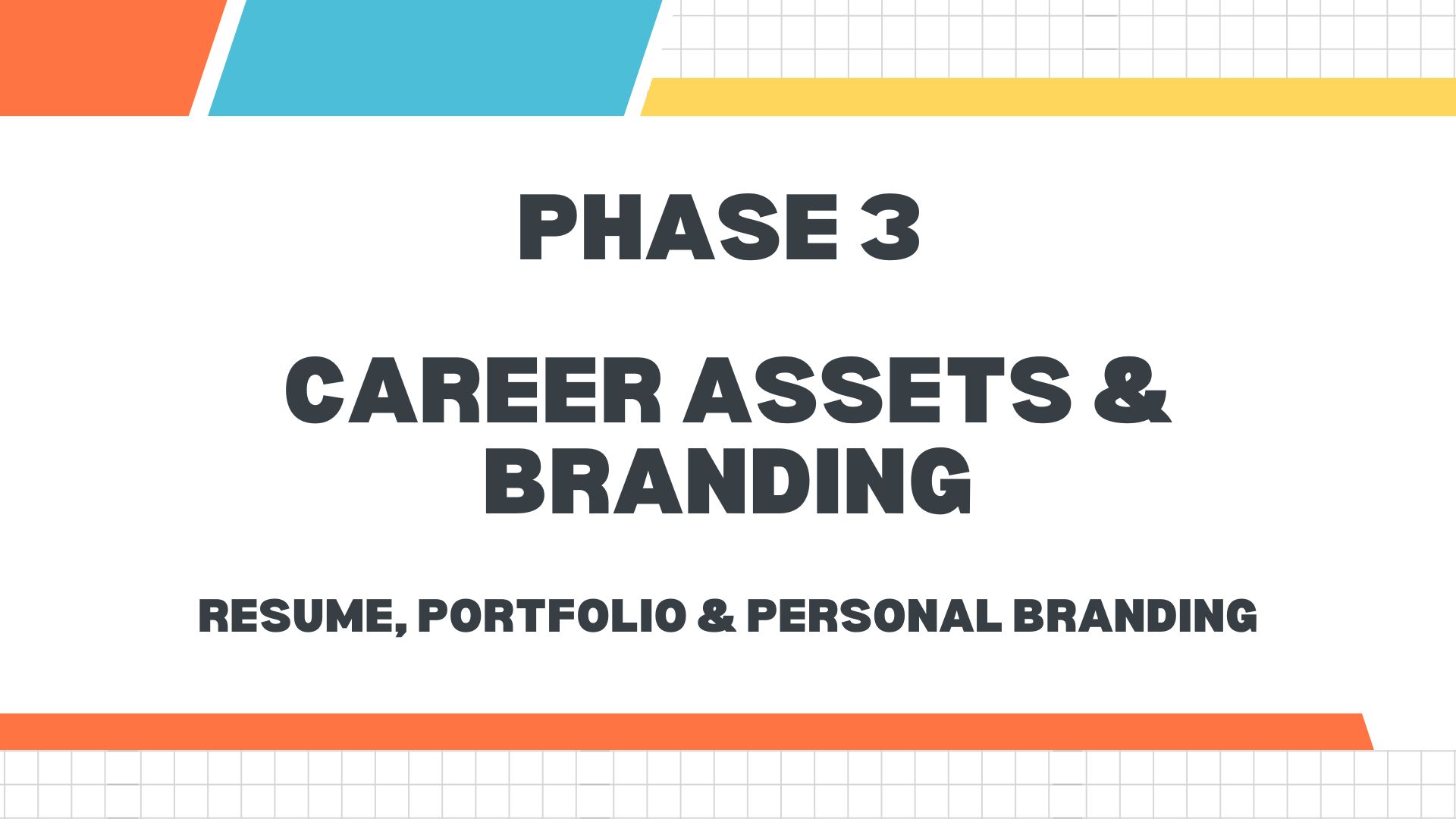 PHASE 3 : CAREER ASSESTS & BRANDING
