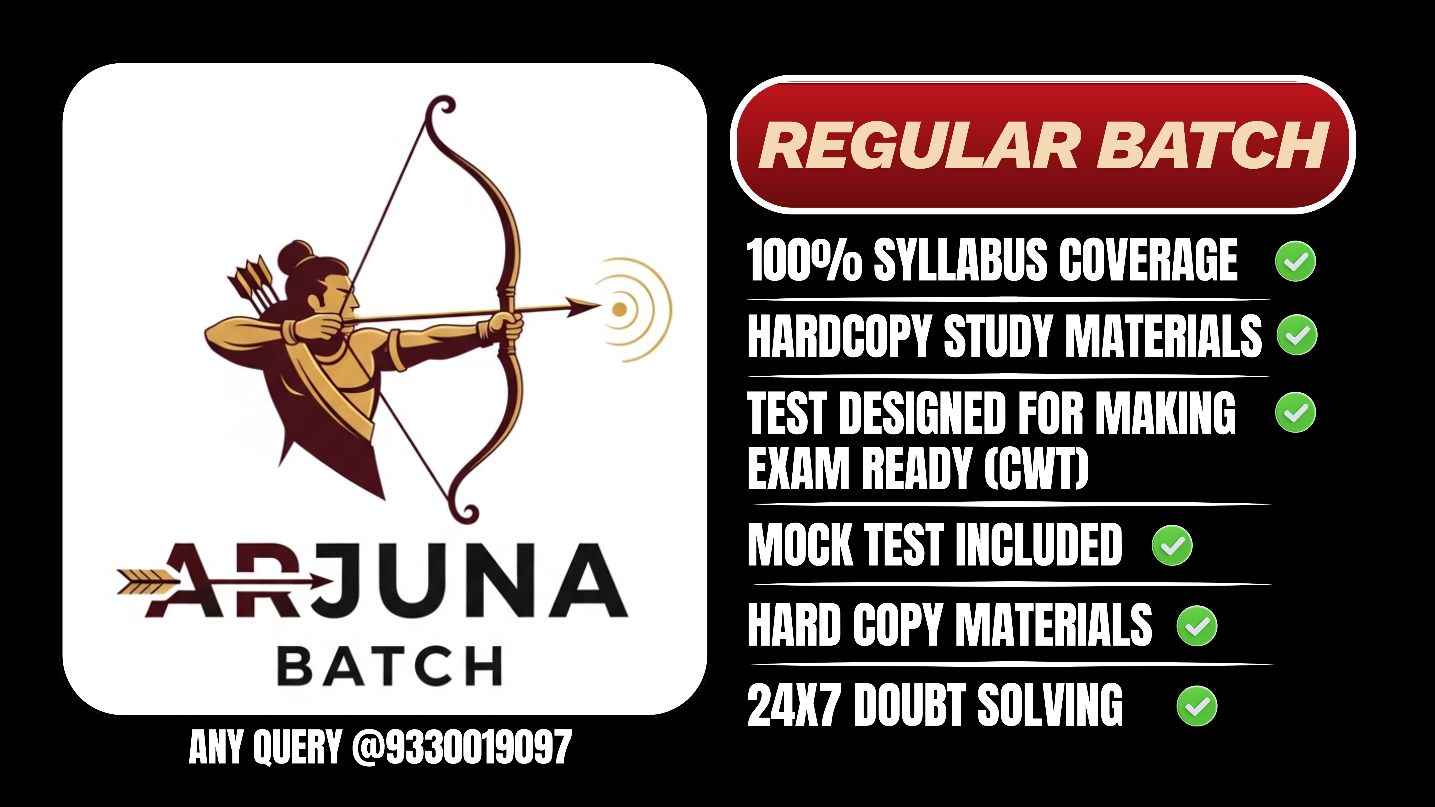 Arjuna Batch - With Hard Copy Materials + CWT & Mock Test | June/Dec 2026 (Flagship Batch)