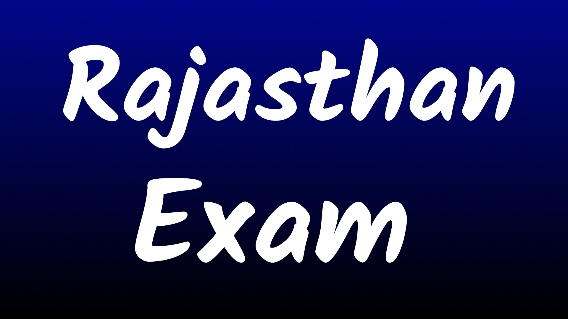 RAJASTHAN EXAM
