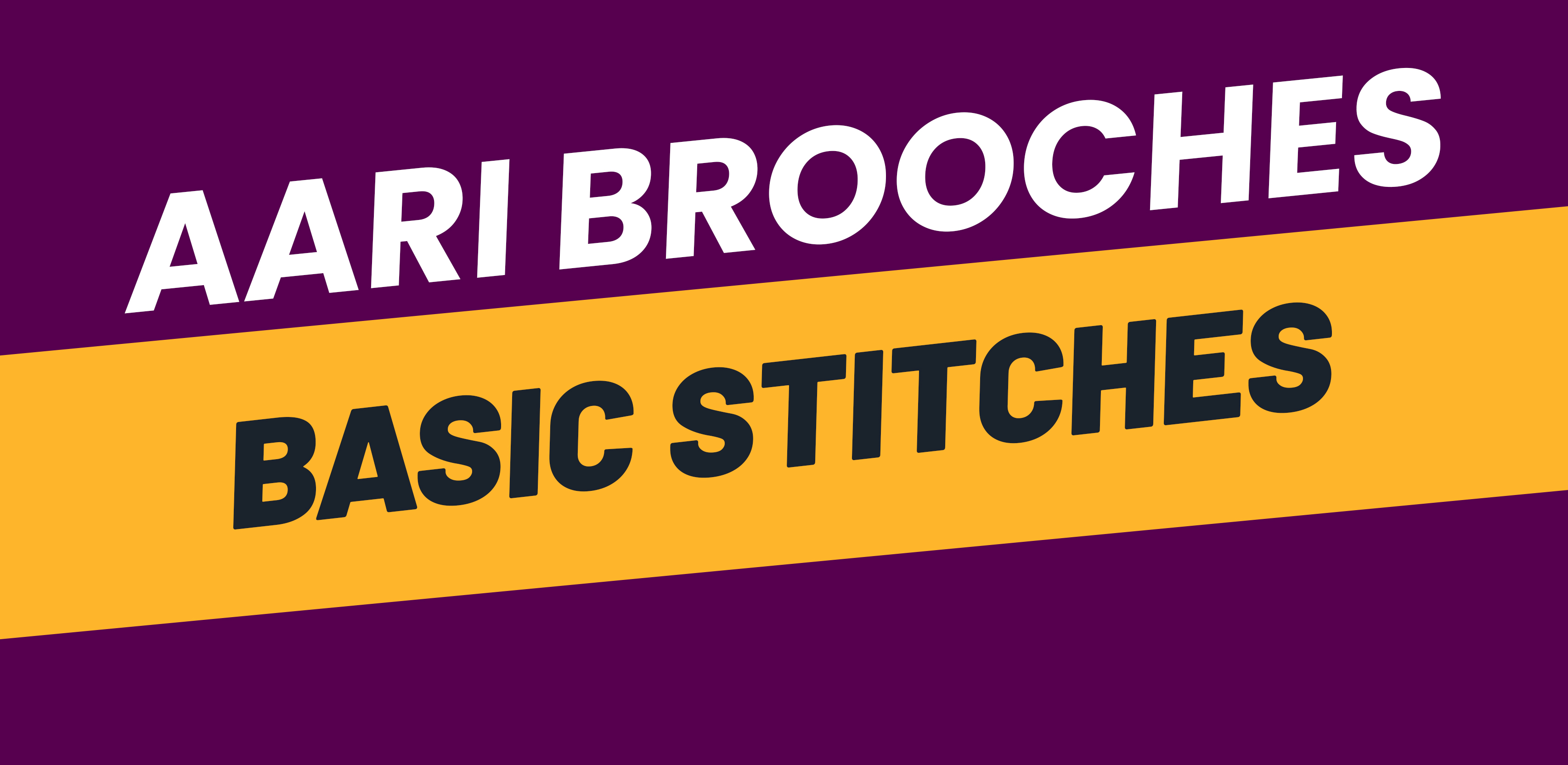 Brooch Basic Stitchs