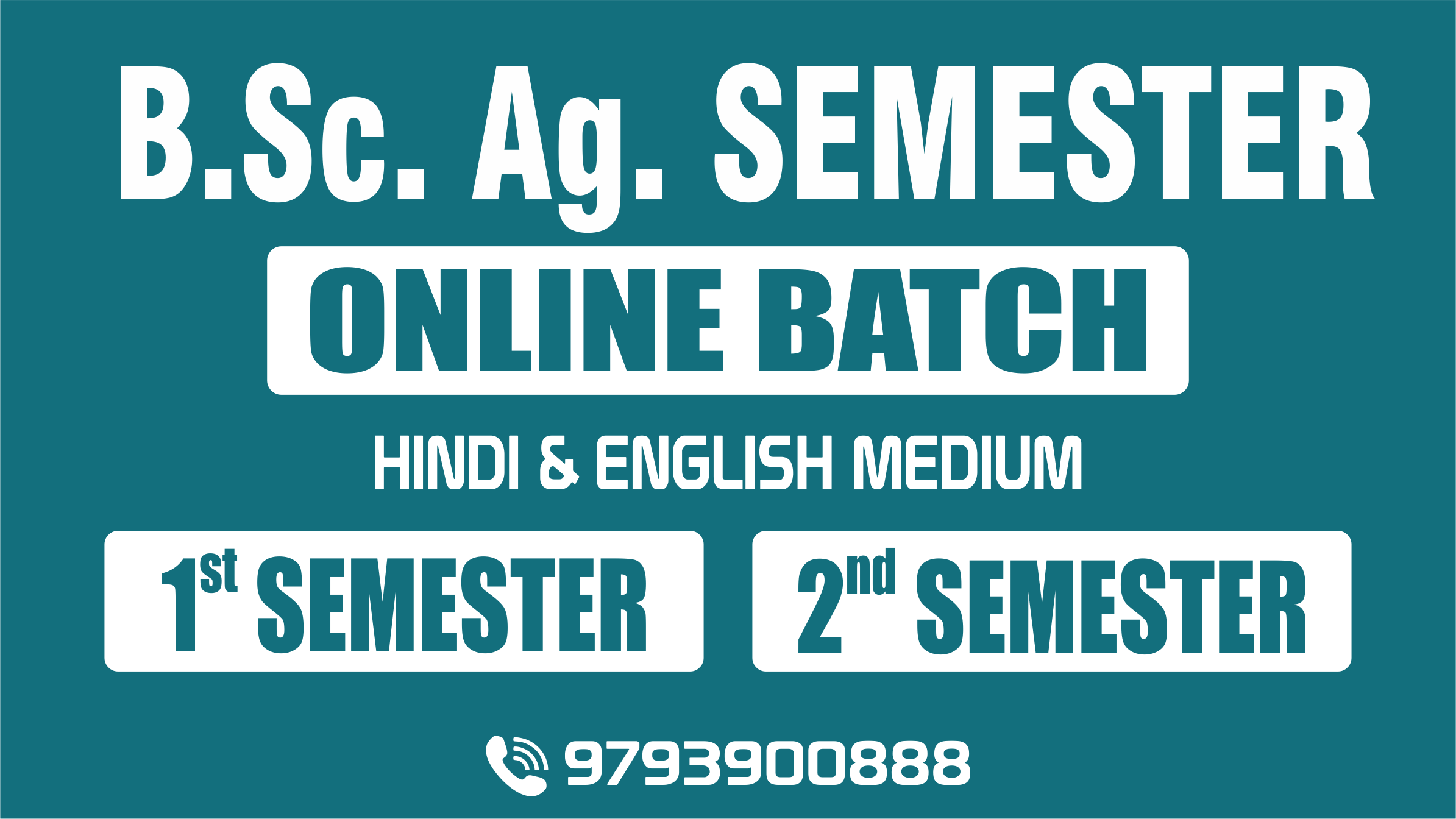 B.Sc. Ag Semester