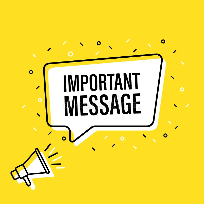 Important Message (Video Format)