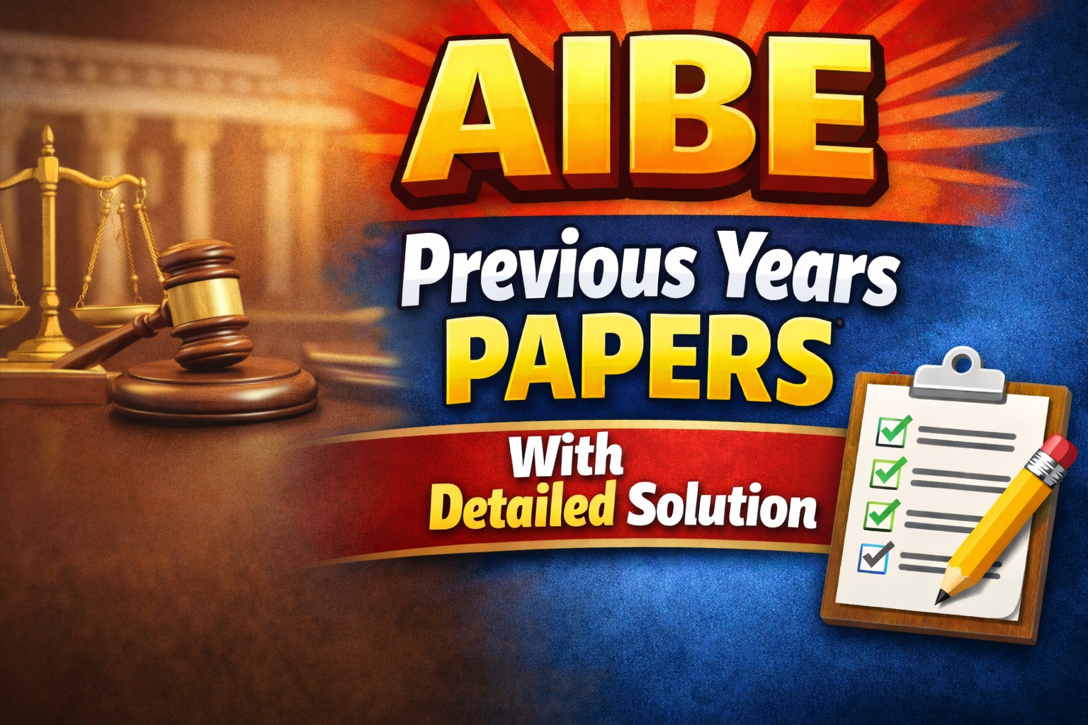 AIBE Previous Years Papers with Detailed Solution