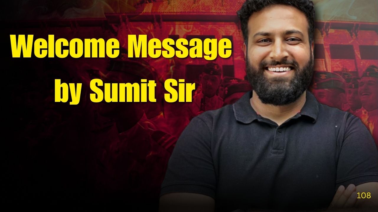 Welcome Message by Sumit Sir