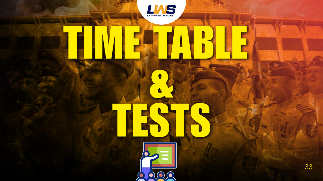 Time Table & Test series