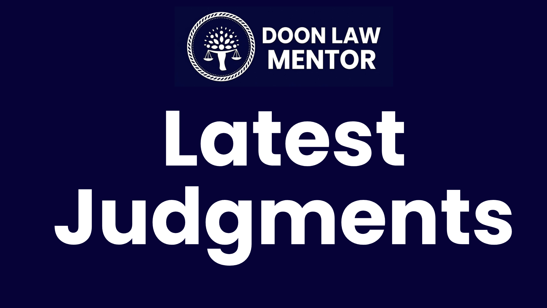 Latest Judgments