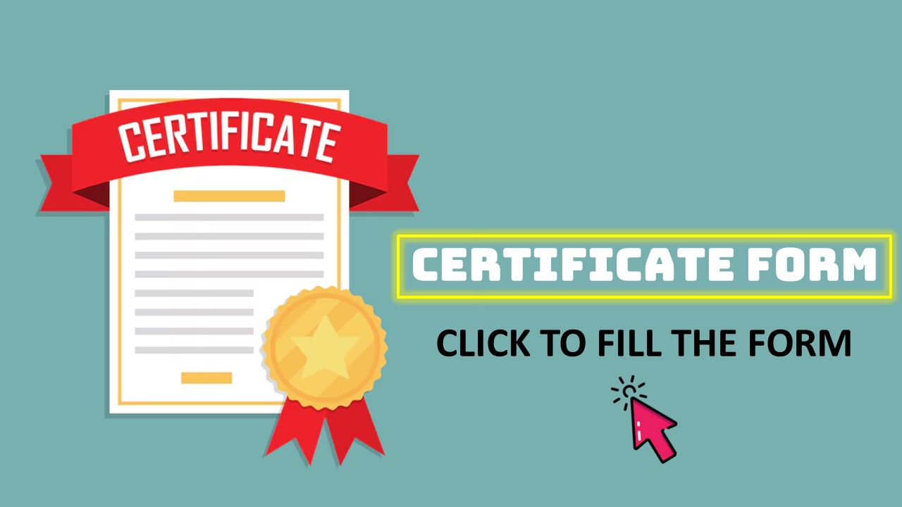 Certificate Form Link
