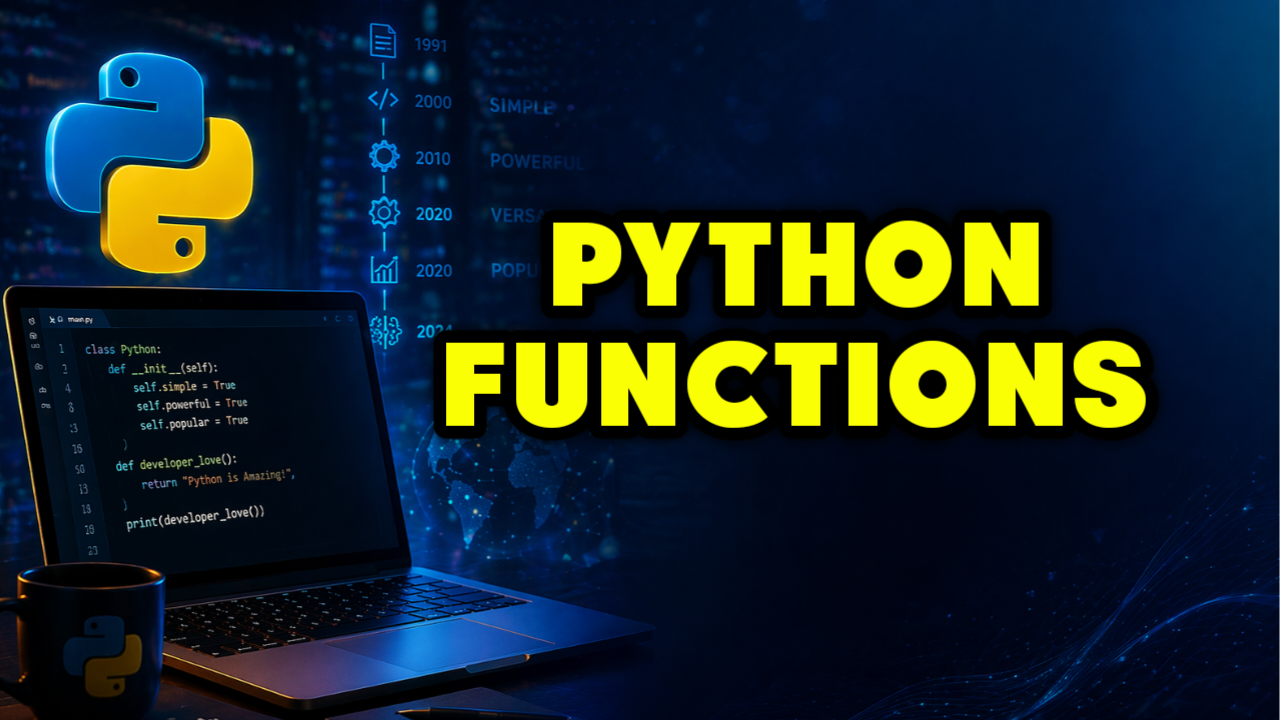 Python Functions Explained | Built-in Functions, Parameters (*args, kwargs) & Modules