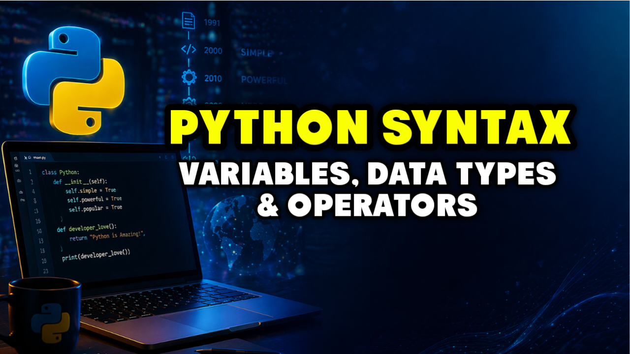 Python Syntax, Variables, Data Types & Operators Explained | Input & Output