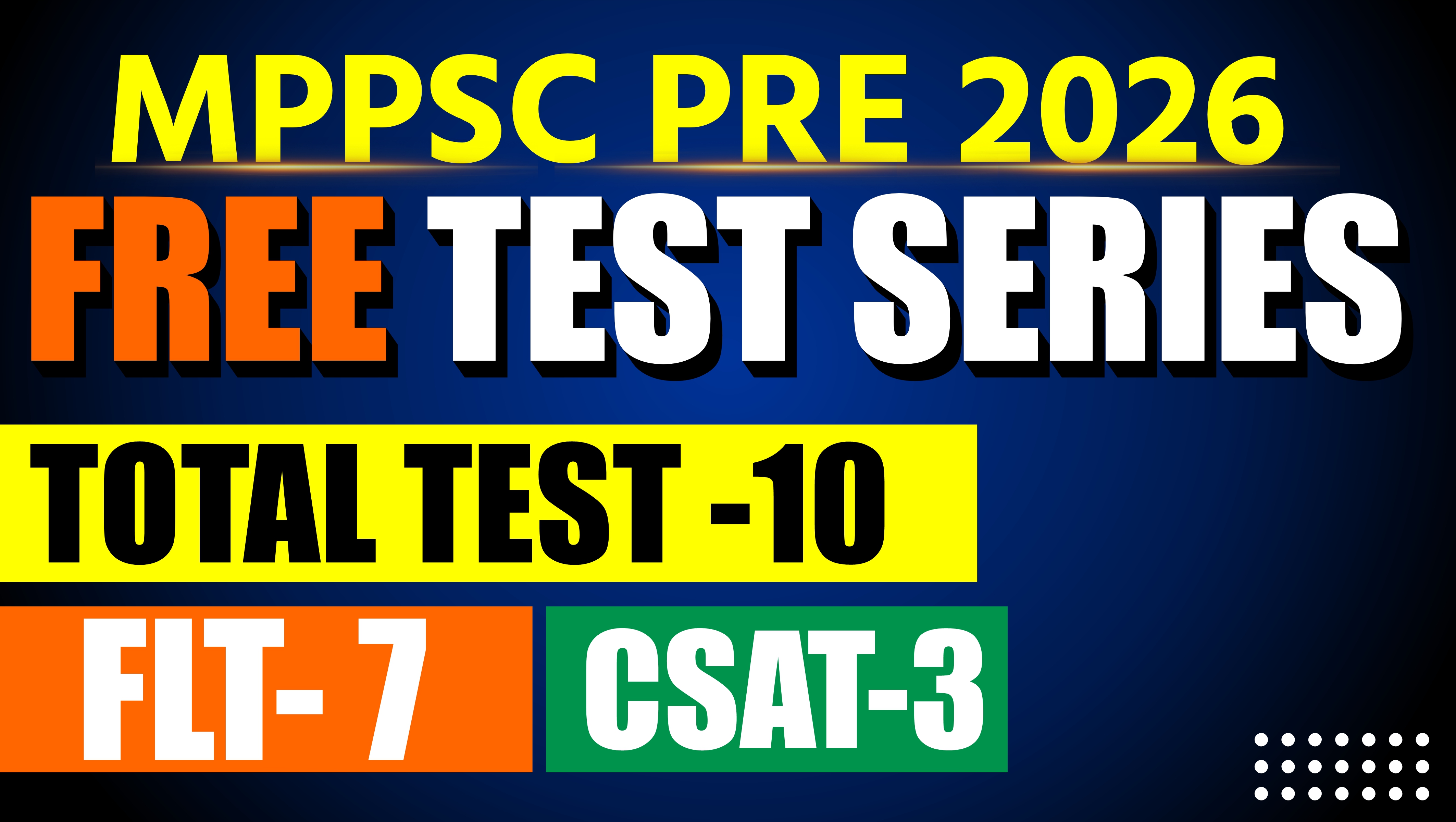 MPPSC PRE 2026 FREE TEST SERIES 