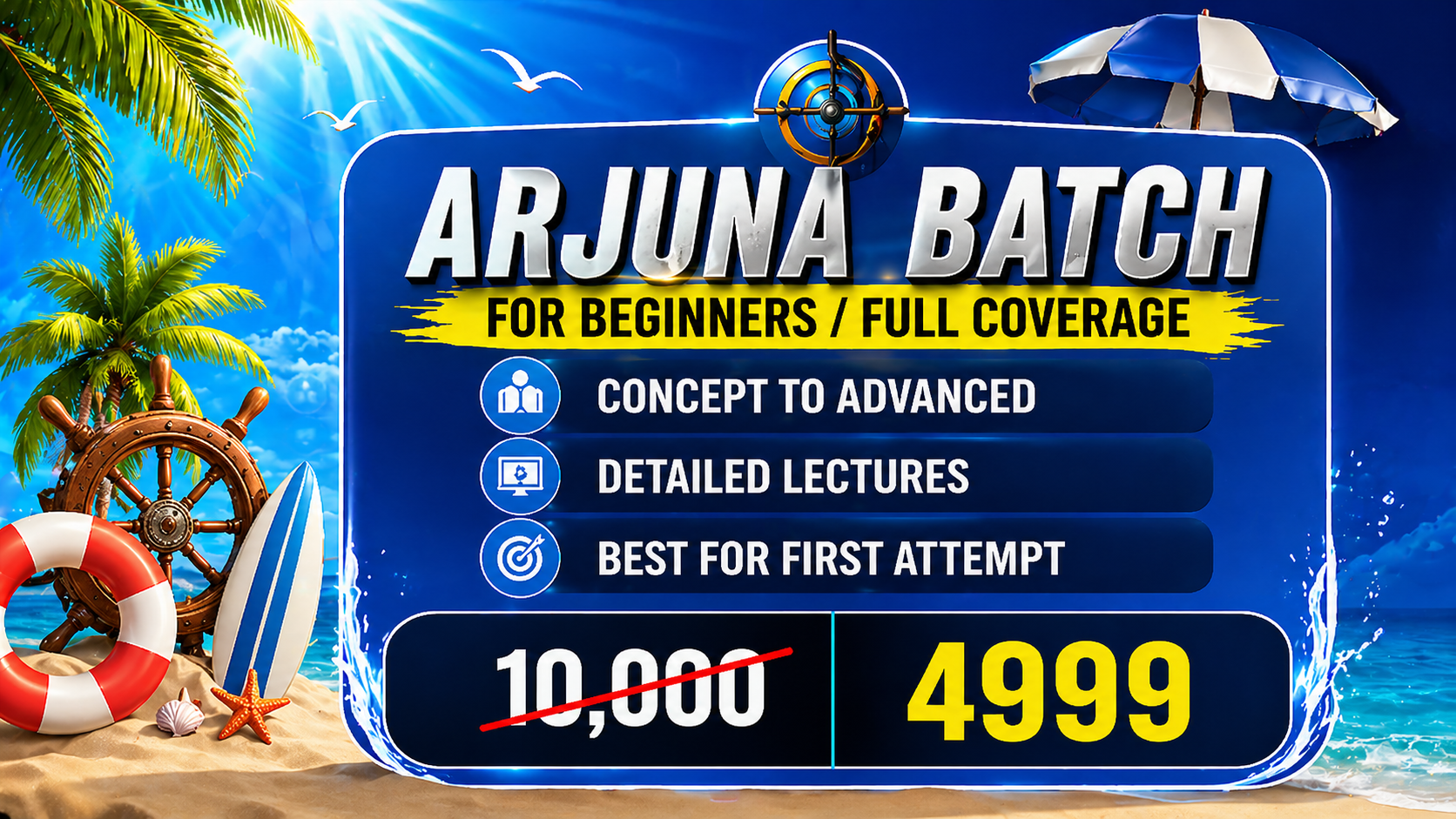 Arjuna Batch - With Hard Copy Materials + CWT & Mock Test | June/Dec 2026 (Flagship Batch)