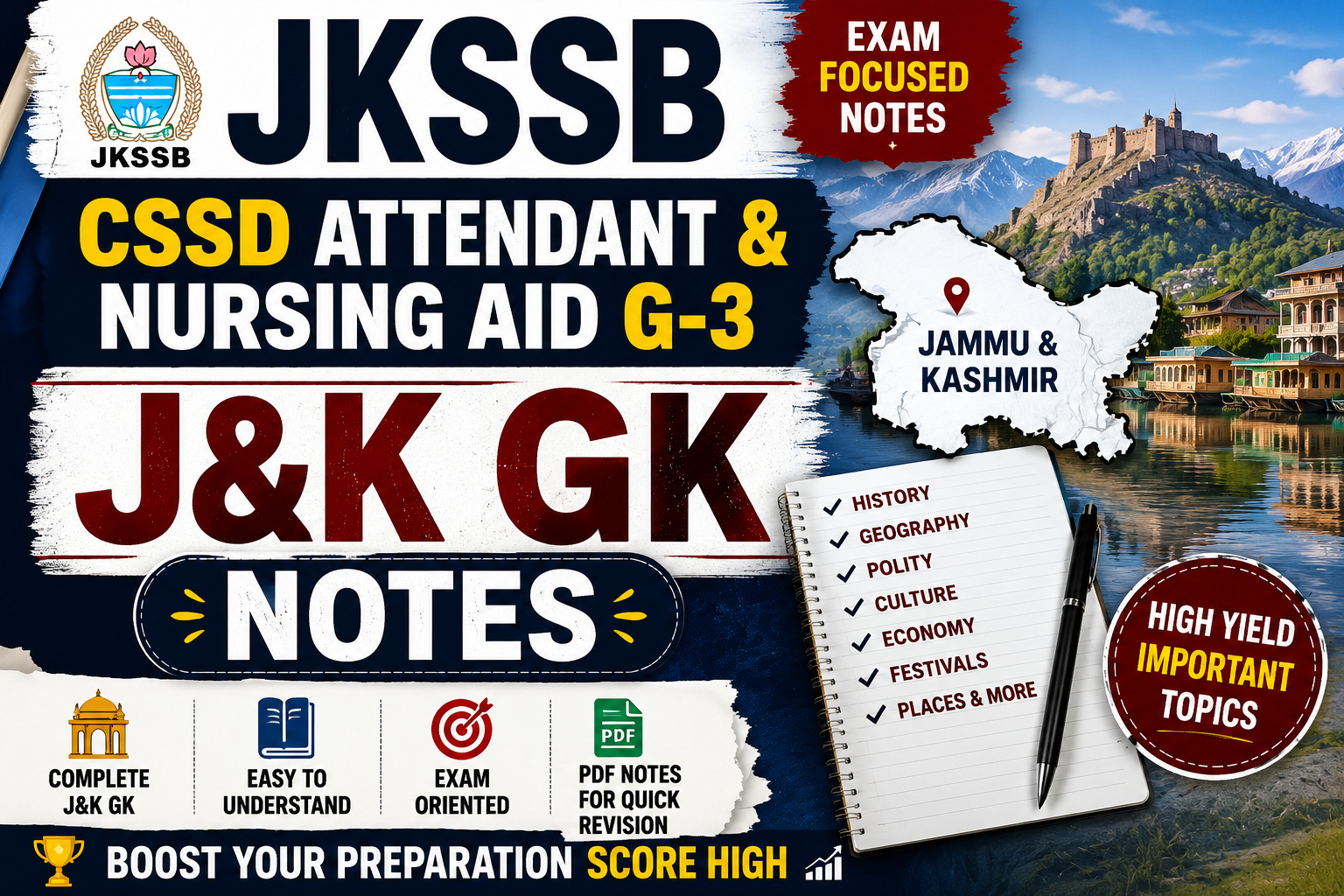 J&K GK NOTES