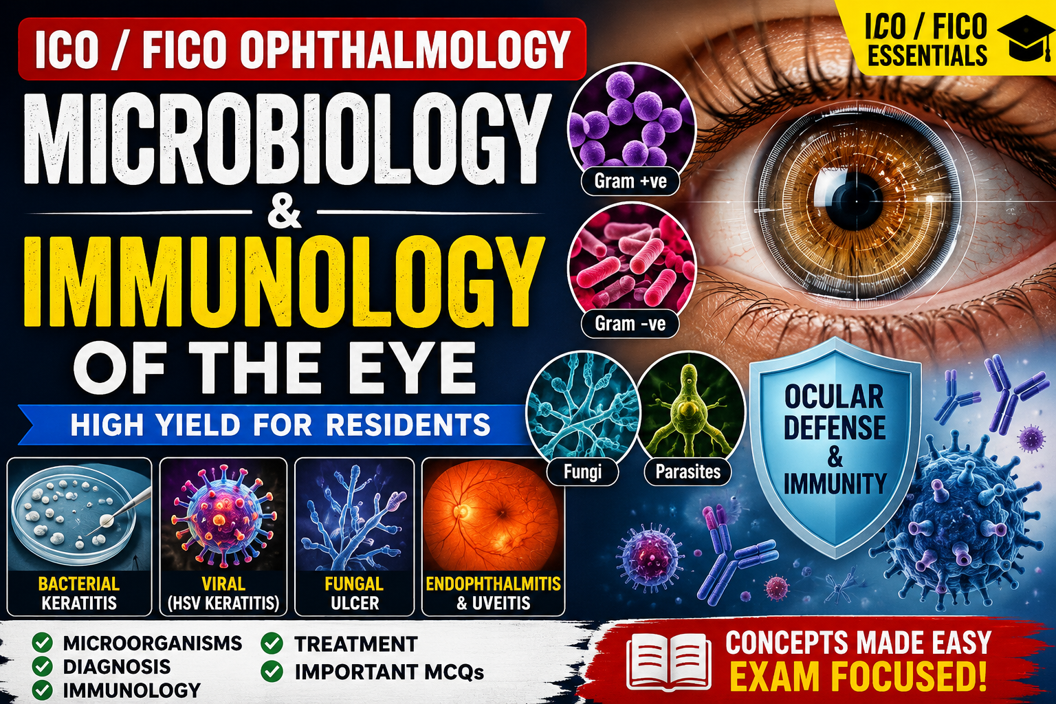 MICROBIOLOGY + IMMUNOLOGY OF EYE