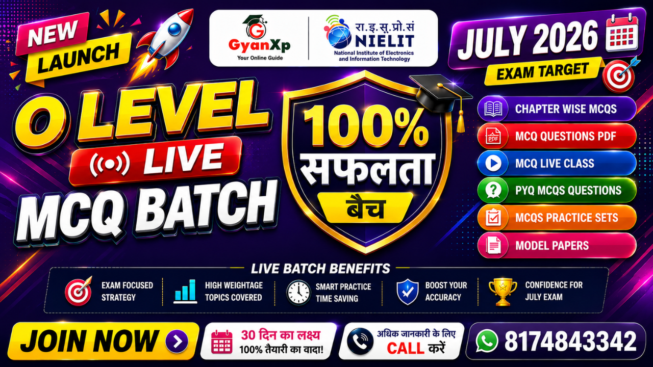 O LEVEL MCQ LIVE BATCHES