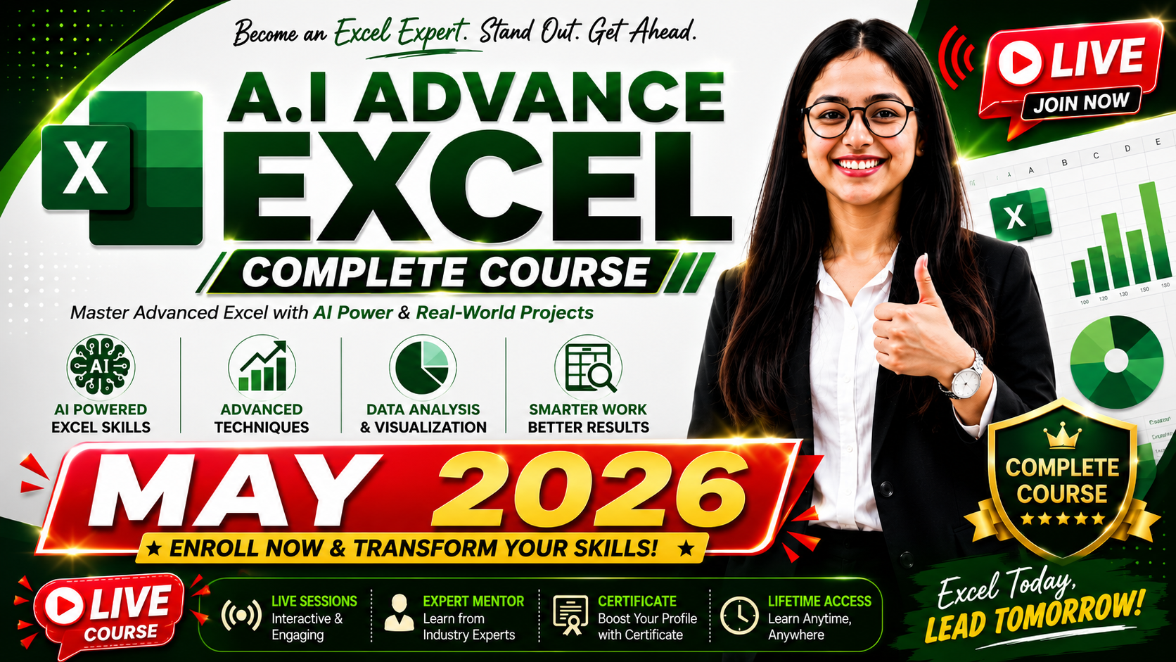 🟢A.I Advance Excel May 2026 Batch