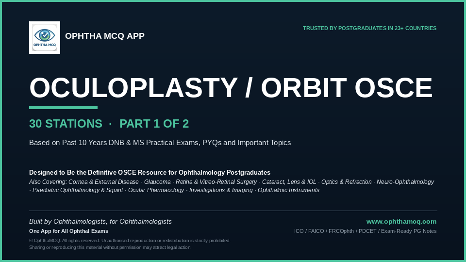 Part1 Oculoplasty/Orbit OSCE