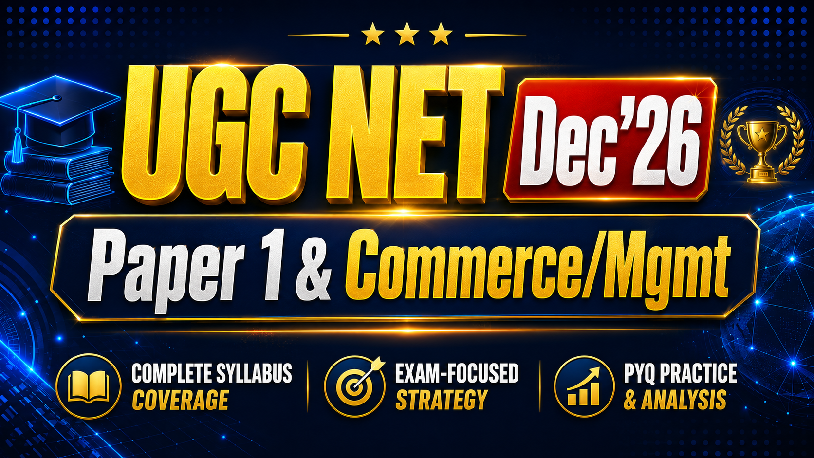 UGC NET Dec 2026 - Paper 1 & Commerce/Mgmt