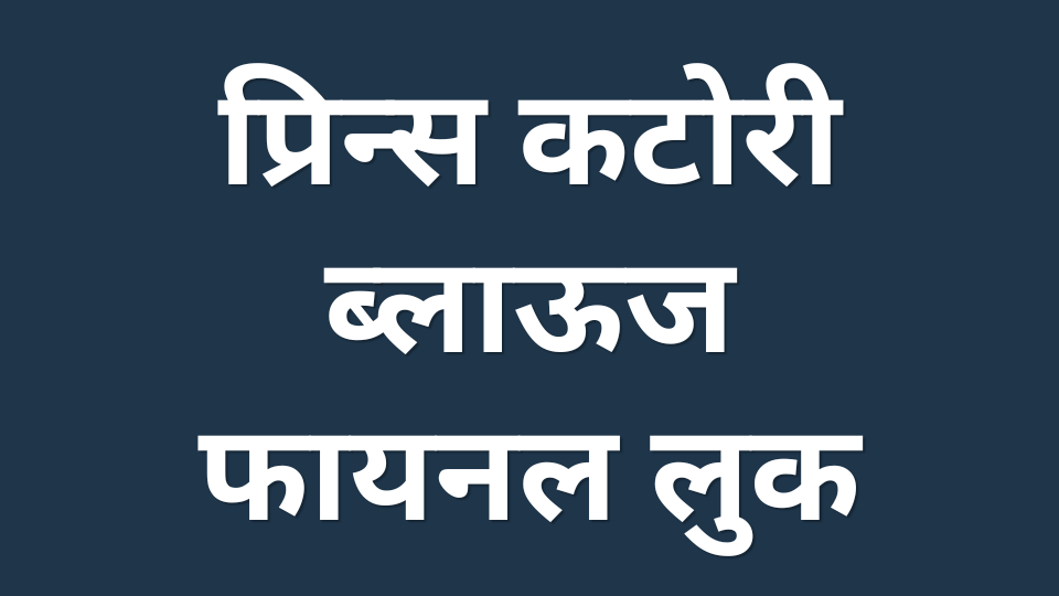 प्रिन्स कटोरी ब्लाऊज फायनल लुक
