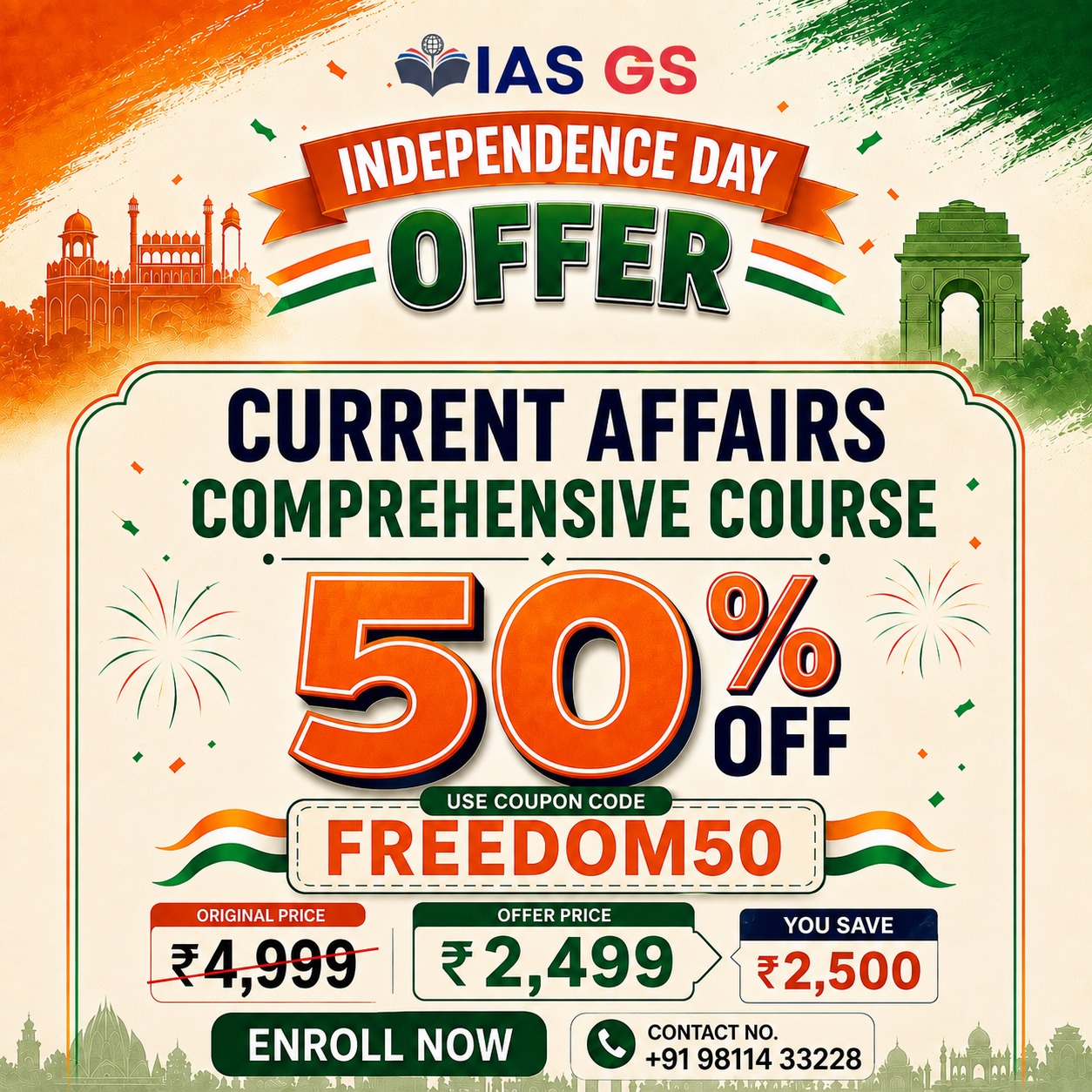 Current Affairs Comprehensive Course – Enroll Now at 50% OFF