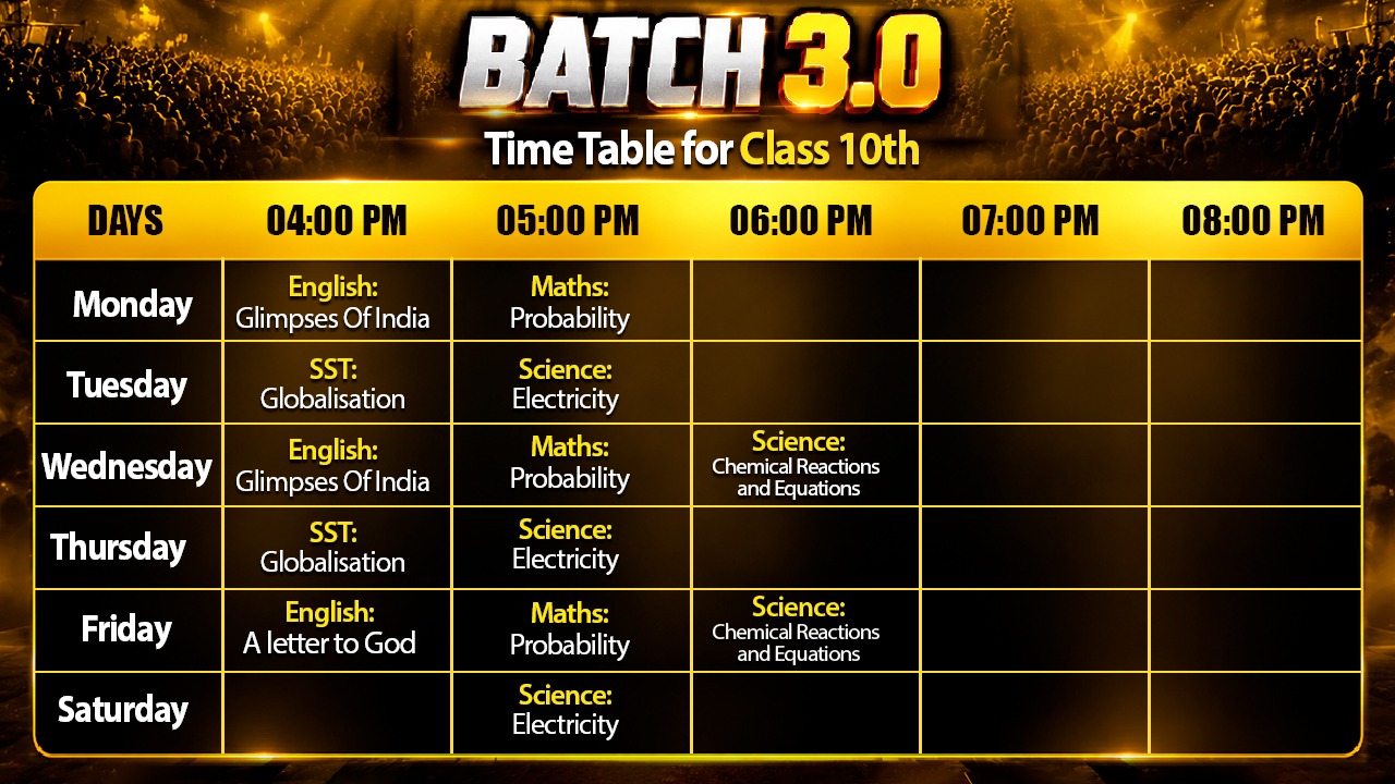 Weekly Schedule