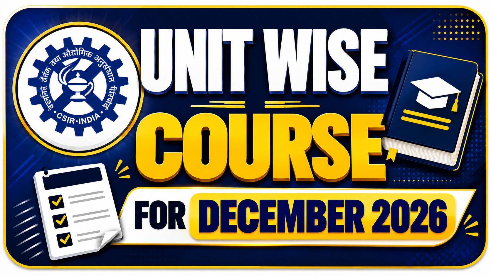 UNIT WISE COURSE FOR DECEMBER 2026