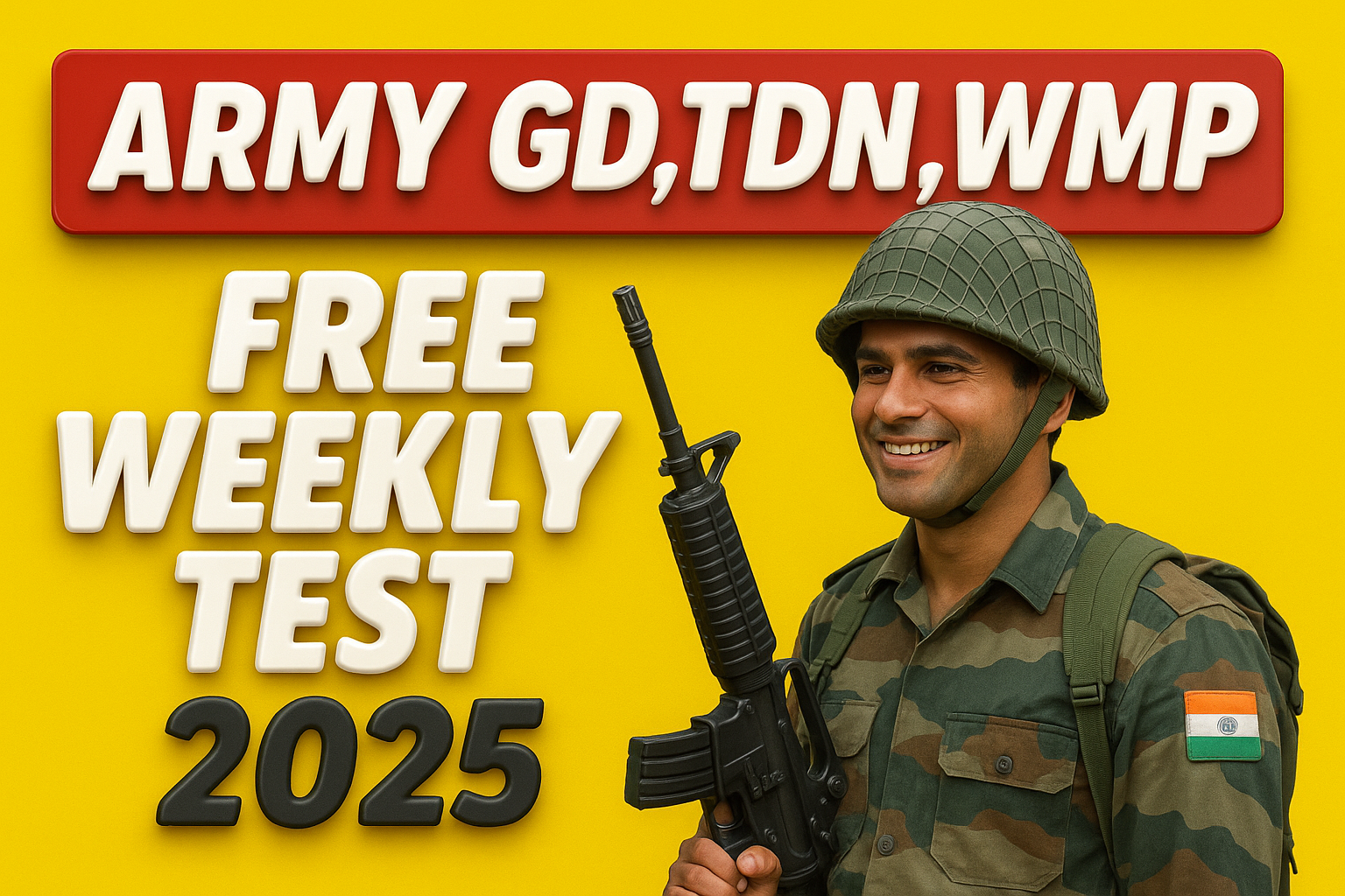 All India Army GD,TDN,WMP Free Weekly Test - 2025