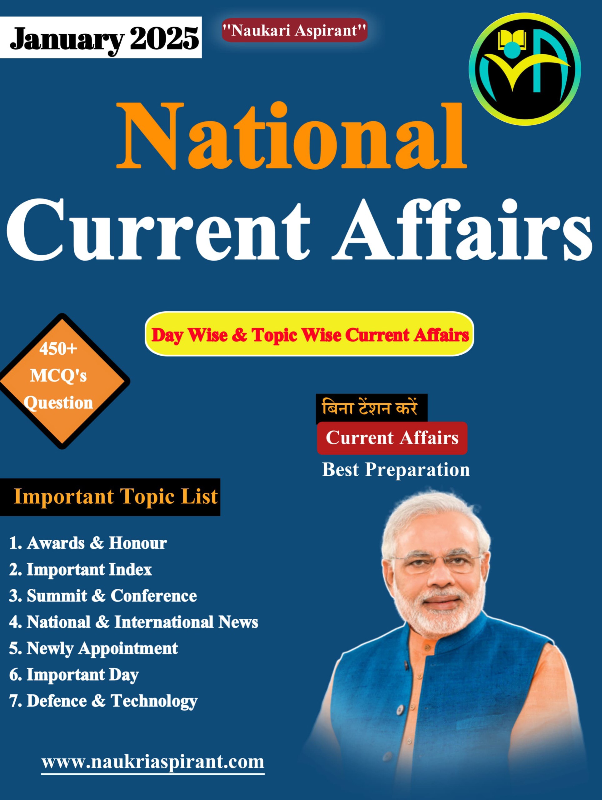 Monthly Current Affairs January 2025 In English