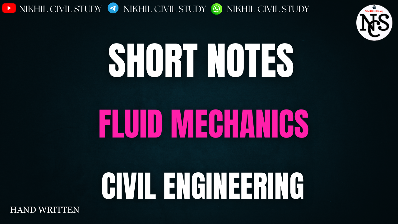 FLUID MECHANICS SHORT NOTES NCS