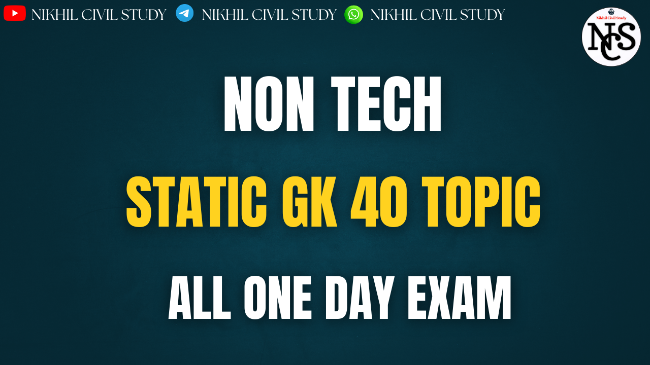 STATIC GK 40 TOPIC NCS