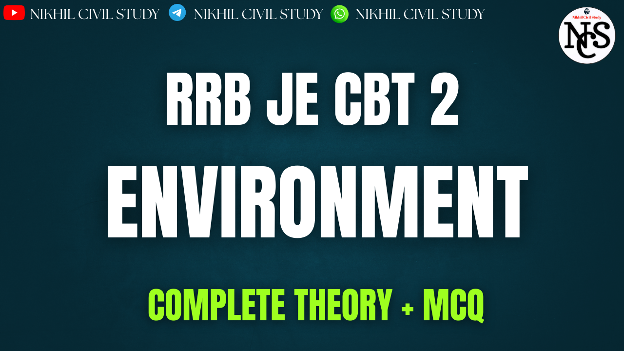 ENVIRONMENT NOTES RRB JE CBT 2 NCS