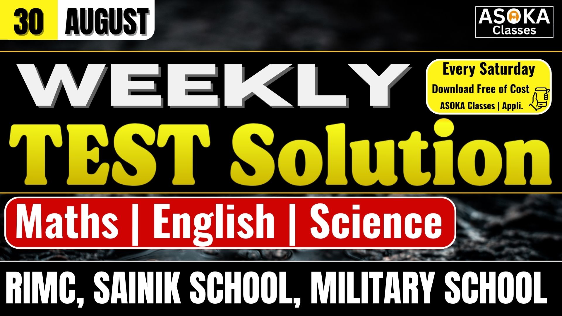 30-08-2025 Weekly Test Class 9