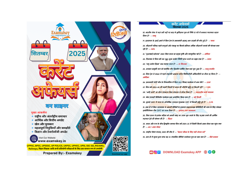 September 2025 Current Affairs